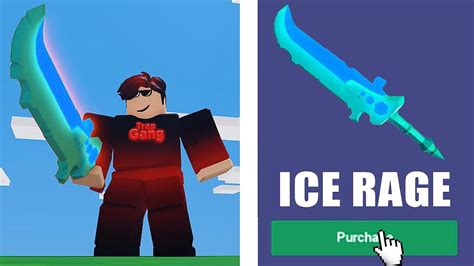 How I Got The Ice Rageblade In Roblox Bedwars Youtube