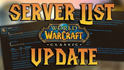 Wow Classic Server Populations Updated November 2023 Qnnit