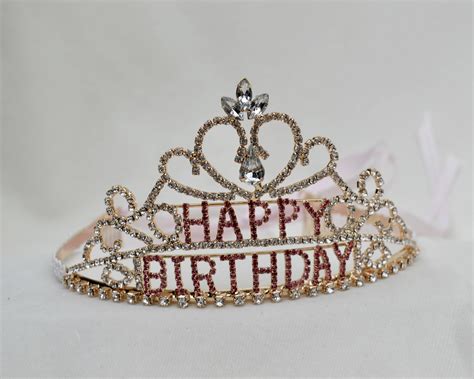 Gold Birthday Crown Artideco Kristall Geburtstag Tiara Gold Birthday