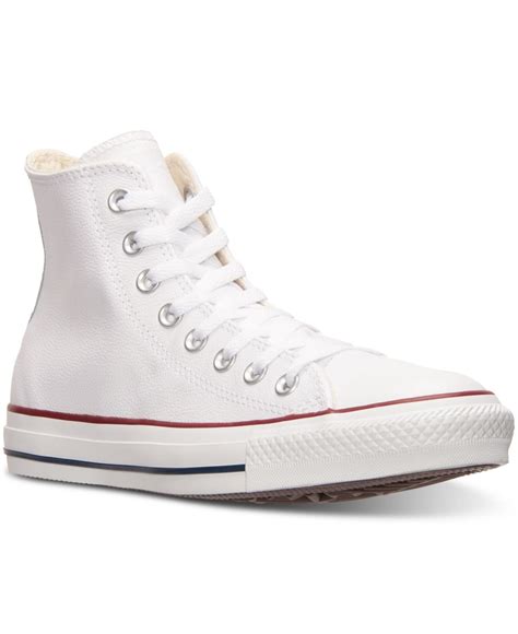 Converse Mens Chuck Taylor High Leather Casual Sneakers From Finish