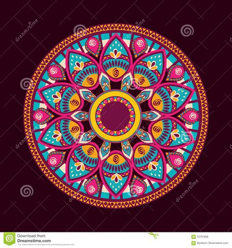 Mandala Design Bohemic Concept Stock Vector Illustration Of Oriental