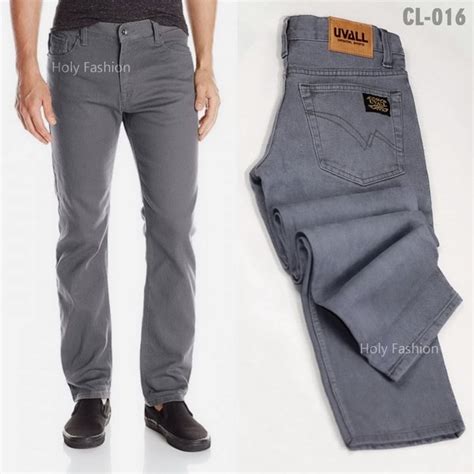 Jual Celana Jeans Panjang Standar Regular Fit Basic Straight Cut Pria