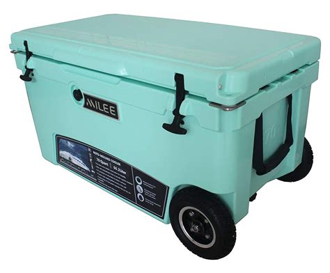 And since we're not reviewing refrigerators we're going to leave the electric cooler here to keep the styrofoam cooler company. MILEE--Heavy Duty Wheeled Cooler 70QT ($50 Accessories ...
