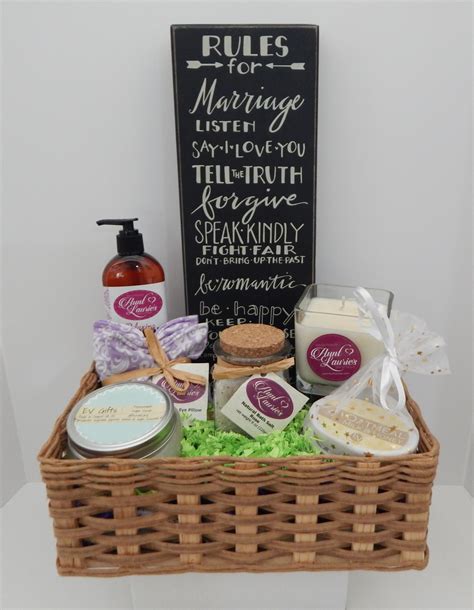 Wedding gifts for older bride and groom. Wedding Gift Basket for the bride and groom, featuring ...