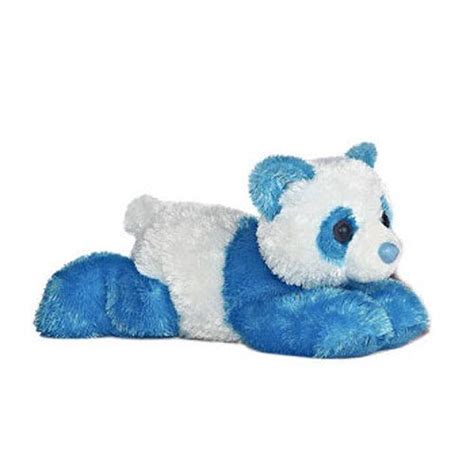 Aurora World Plush Mini Flopsie Bright Panda Blue 8 Inch