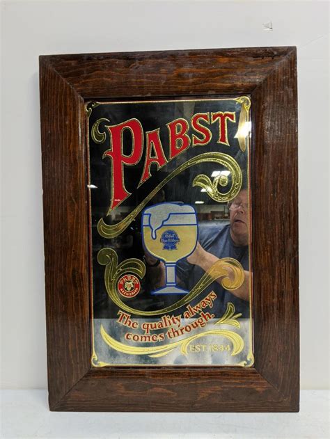 Sold Price Vintage Pabst Blue Ribbon Mirror July 6 0120 100 Pm Edt