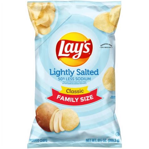 Lays Potato Chips Lightly Salted Snacks Bag 95 Oz King Soopers