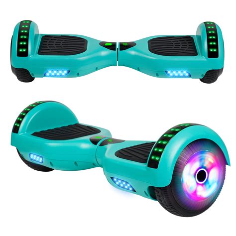 sisigad hoverboard two wheel self balancing scooter 6 5 with bluetooth speaker and led lights