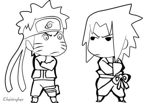 Naruto Vs Sasuke Line Art By Chrisdoebber On Deviantart