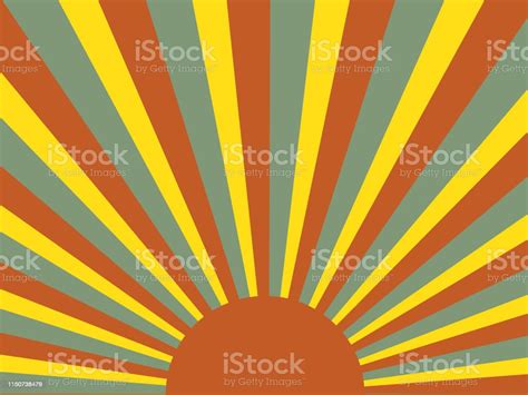 Sunrays Retro Vector Stock Illustration Download Image Now Abstract