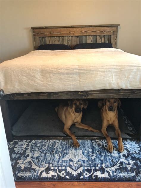 california king wooden bed  dog den  home home decor