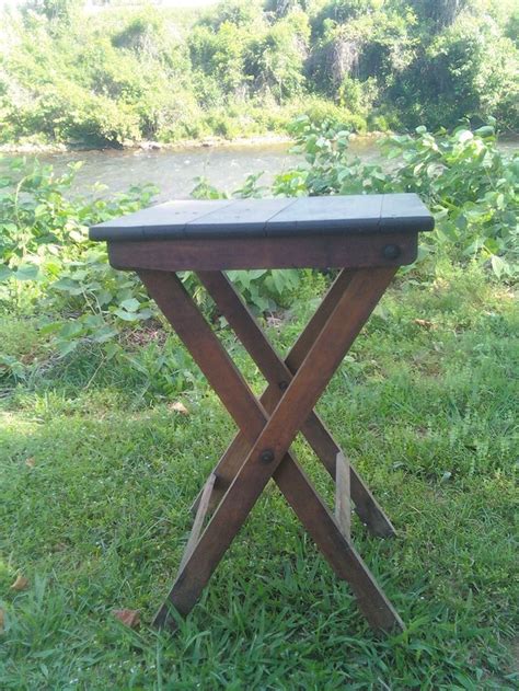 Vintage Wooden Folding Camping Table Folding Camping Table Camping