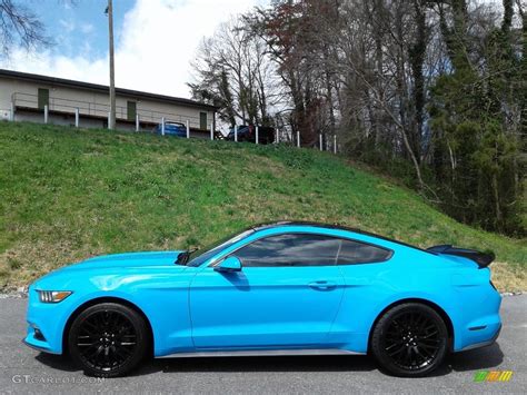 2017 Grabber Blue Ford Mustang Ecoboost Premium Coupe 141495762