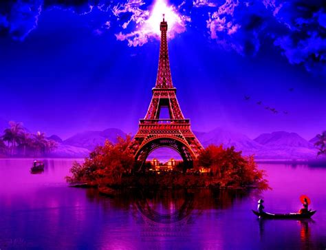 Eiffel Tower Paris Wallpaper Purple 2245968 Hd Wallpaper