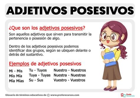 Adjetivos Posesivos Definici N Y Ejemplos