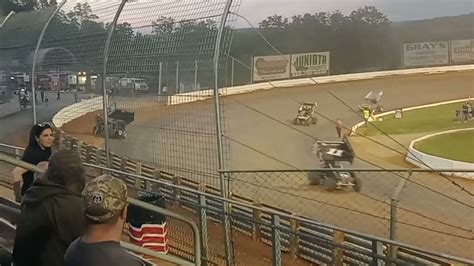 Anthony Macri Crash Battling For The Lead At The Bob Weikert Memorial