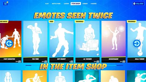 Emotes Seen Twice In The Item Shop Fortnite Youtube