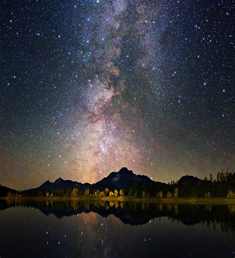 Grand Teton Colors Of Night Sky And Reflection Astroph Flickr