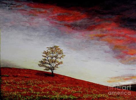 Lonely Tree Painting By Judy Kirouac Fine Art America