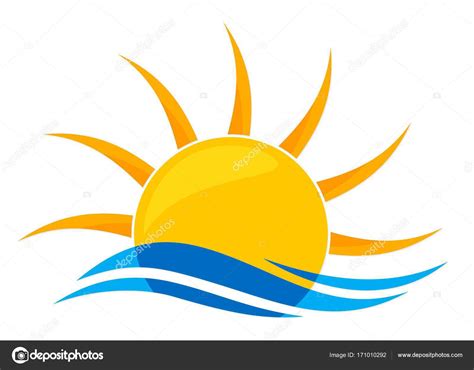 Sun Logo And Sea Stock Vector Image By ©designeran 171010292