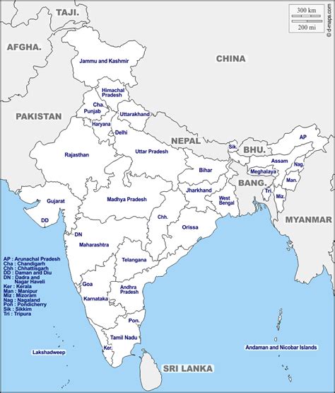 India Map With States Outline Pdf United States Map