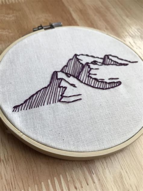 Mountain Embroidery Pattern Beginner Hand Embroidery Pattern Etsy 日本