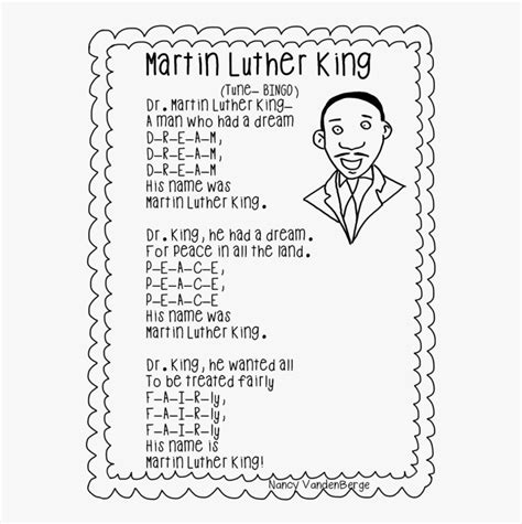 Martin luther king poem kindergarten , free transparent clipart