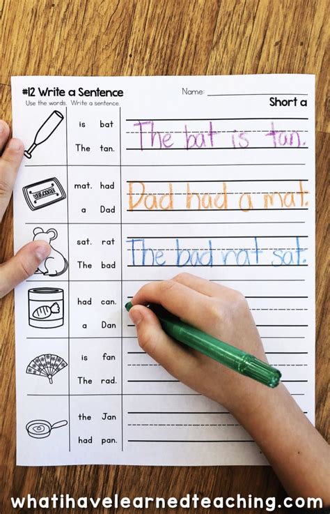 It can have as little as two words! Short A Phonics Worksheets - Short A CVC Words