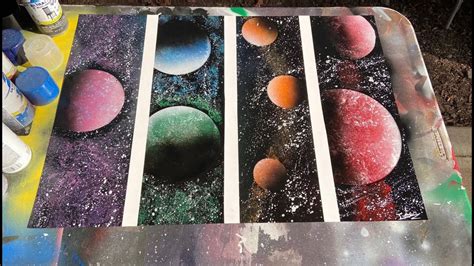 4 Part Galaxy Spray Paint Art By Caden Youtube