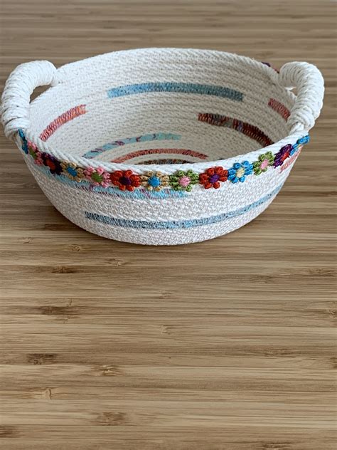 Coiled Rope Bowl Diy Rope Basket Coiled Fabric Bowl Coiled Fabric
