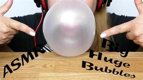 Asmr Bubble Gum Big Huge Bubbles Popping Sticky Snapping Youtube