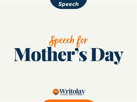 A Mothers Day Speech Template Writolaycom