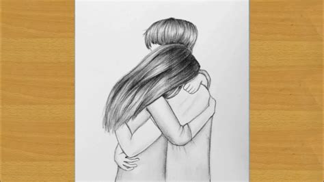 Couples Hugging Sketches