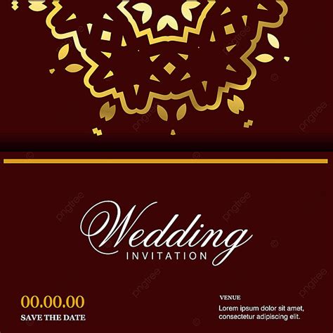 Elegant Wedding Card Vector Hd Png Images Wedding Card With Creative