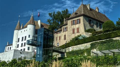 Nyon Castle In Switzerland Wallpaper World Wallpapers 52936