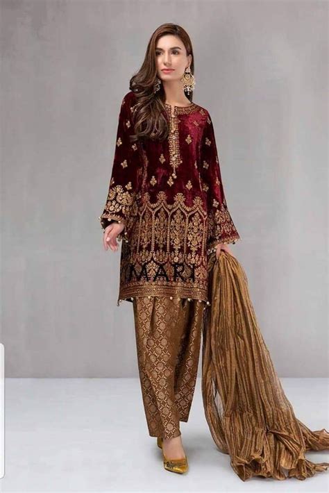 Pakistani Velvet Dresses 2020 Online Velvet Dresses Pakistani