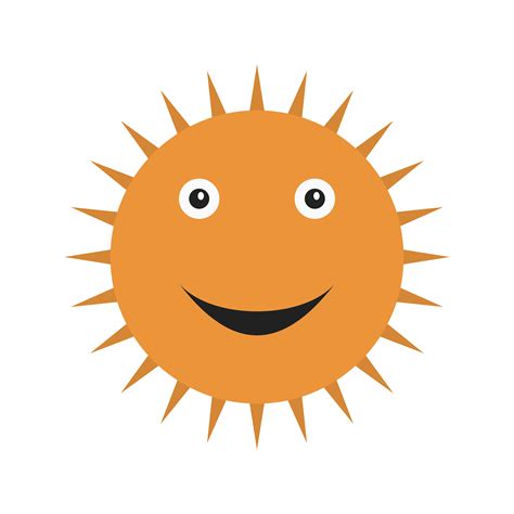 Sun Smiling Vector Icon 443336 Vector Art At Vecteezy
