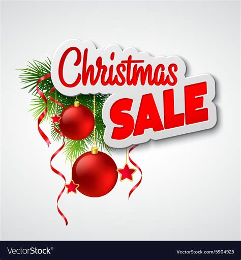 Christmas Sale Template Royalty Free Vector Image