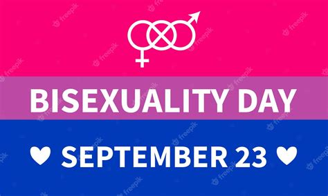 Afiche Tipográfico Del Día De La Bisexualidad Evento De La Comunidad Lgbt Celebrado El 23 De