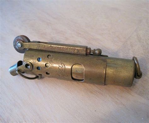 Vintage Imco Wwi Trench Brass Lighter Made In Austria Patent No 105107