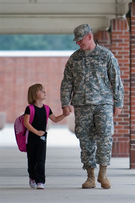 Soldiers Families Bring Kids To School For First Day Article The