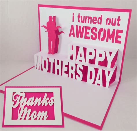Mothers Day Pop Up Card I Turned Out Awesome Etsy