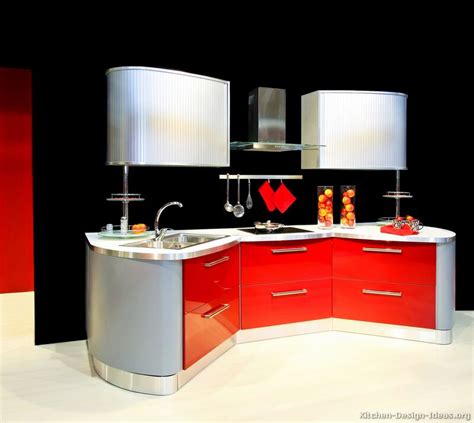 Pictures Of Kitchens Modern Red Kitchen Cabinets