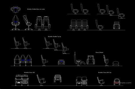 111auditorium Armchairs Cad Blocks Free Download