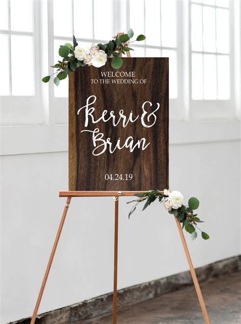 Personalized Calligraphy Wedding Welcome Sign Z Create Design