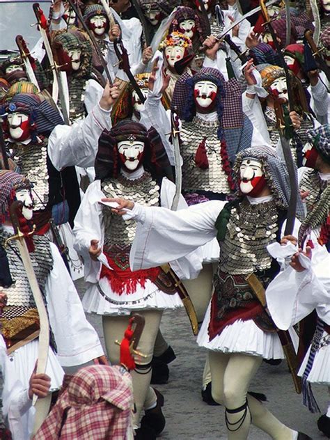 The Carnival In Naoussa Greece Greek Costume Greek Traditional