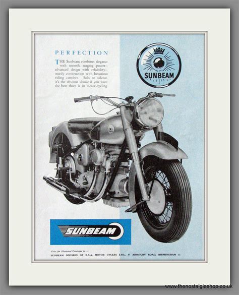 Sunbeam Motorcycles 1954 Original Advert Ref Ad52225 The