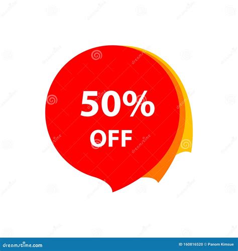 Sale 50 Off Discount Sticker Icon Vector Red Tag Discount Offer Price