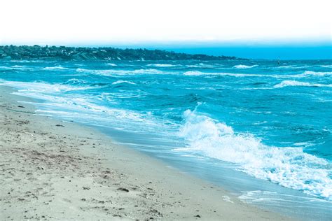 Waves On The Beach 5k Retina Ultra Hd Wallpaper Background Image