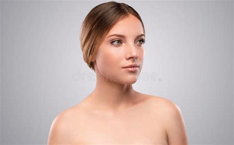 Charming Bare Shouldered Woman With Radiant Skin Stock Image Image Of Confident Lady 176820539